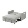 NicBex 54.5 Inch Loveseats Sofa Bed with Pull-out Bed,Adjsutable Back and 2 Arm Pocket for Living Room,Apartment,Office,Light Gray - 4 of 4