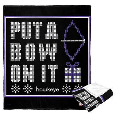 Marvel Hawkeye Put A Bow On It Silk Touch Throw Blanket 50x60 Inches