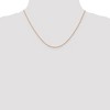 Black Bow Jewelry 0.8mm 14k Rose Gold Solid Baby Rope Chain Necklace - 3 of 4