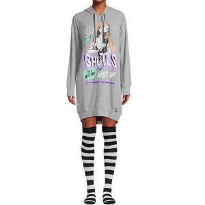 NBC Women's Sally Hooded Sleepshirt Pajama Sleep Set with knee High Socks - 1 of 4