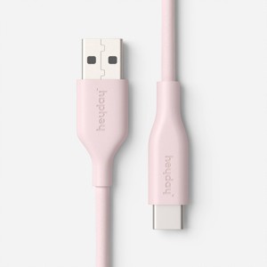 4ft USB-A to USB-C Silicone Cable -heyday™ Cosmetic Pink - 1 of 3