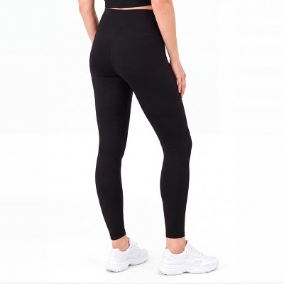Menina Step Women's High Waist Yoga Leggings Black L : Target
