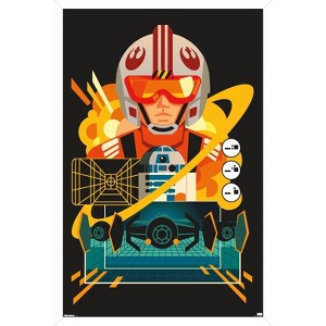 Trends International Star Wars: Heroic Gestures - Luke Skywalker and R2-D2 Framed Wall Poster Prints - 1 of 4