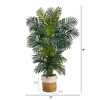 Nearly Natural 6.5-ft Golden Cane Artificial Palm Tree in Handmade Natural Jute and Cotton Planter - 2 of 4