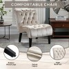 Syemin Accent Chairs Velvet Accent Chair, Modern Armless Small Lounger, Comfy Reading Chaise Lounge for Living Room, Beige, 22.83"*30.71"*33.86" - 4 of 4