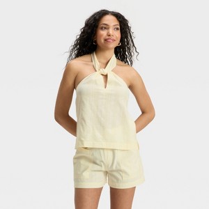 Women's Knotted Halter Top - Universal Thread™ - 1 of 3