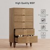 Nasitip 5 Drawers Dresser, Modern Wooden Tall Dresser with Deep Drawers, 5 Chest of Drawers for Bedroom, Living Room, Hallway, Entryway - 3 of 4
