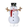 Plush Lantern Snowman with 200 White LED Lights for Indoor Outdoor Christmas Decoration 27.17 x 25 x 3.94 Inches - 3 of 4