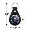 University of Virginia Cavaliers Logo Black Leather Keychain - 2 of 4