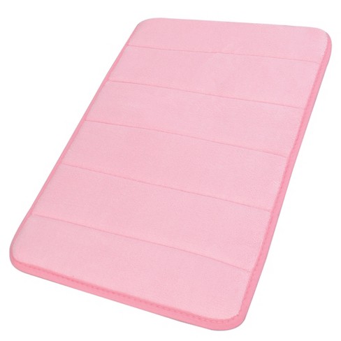 1pc Pink Shower Mat Modern Simple Style Water Absorbent Slip