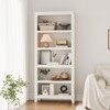 5 Tier Narrow Bookshelf w/Wooden Legs, Farmhouse Narrow Bookcase for Living Room Apartment Office - 2 of 4
