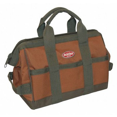 BUCKET BOSS 60012 Tool Bag,16 Pocket,12" x 7" x 9", Double Wall 600 Poly