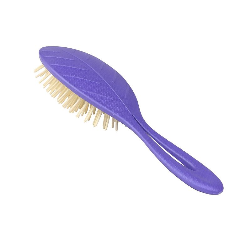 Bass Brushes BIO-FLEX Wood Pin Hair Brush Patented Plant Handle Premium Natural Wood Pins Medium Oval, 4 of 5