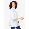Woman Within Plus Size Perfect Three-Quarter Sleeve Back Pleat Shirt - 4 of 4