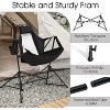 ALEXOUN 2Pcs Folding Outdoor Portable Camping Chair with Pillow and Cup Holder, Recliner with Carry Bag for Outdoor Travel Camping - 4 of 4