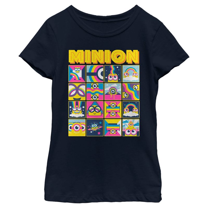 Girl's Minions: The Rise of Gru Rainbow Panels T-Shirt, 1 of 5