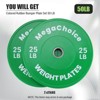 Rubber Bumper Weight Plates 10 LB 15 LB 25 LB 35 LB 45 LB 55 LB- 2 Inch Pairs Barbell Plates for Home Gym Strength Training - 3 of 4