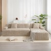 110" Cloud Sectional Sofa Upholstered Couch Free-combined Sofa for Living Room, Beige - 2 of 4