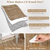 Scalloped Low-Pile Area Rug - Non-Slip Washable Carpet for Living Room, Bedroom, Dining Room & Office - 4 of 4