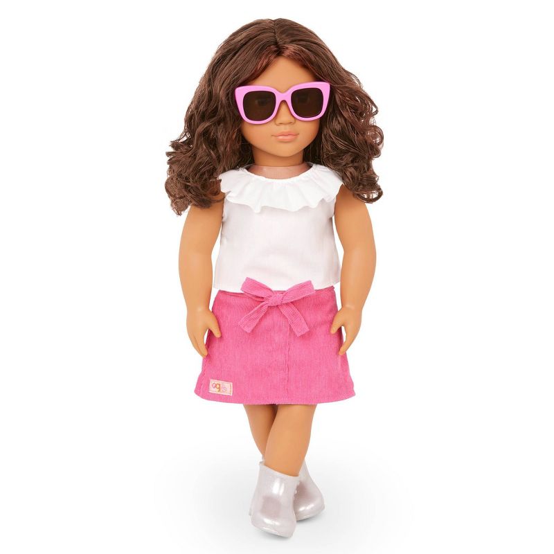Our Generation Valentina 18&#39;&#39; Fashion Doll Frilly Top &#38; Pink Skirt Outfit, 4 of 6