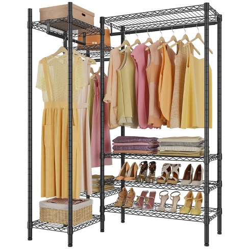 Vipek V8 Basic Heavy Duty Garment Rack Shoe Rack Freestanding Clothes Rack  Wardrobe Closet, Black : Target