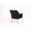 VASIP Modern Mid Century Armchair,Velvet  Upholstered Accent Chair , Easy Assembly for Living Room, Bedroom, Office,Black - 4 of 4
