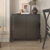 CLIHOME 31.5 in. 2-Door Wooden Accent Decorative Storage Cabinet with 3 Adjustable Shelf - 3 of 4