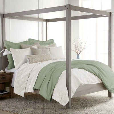 Desert Sage Twin/Twin XL Washed Linen Duvet Cover