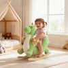 Qaba Baby Rocking Horse, Ride Dinosaur, Kids Ride On Toy with Realistic Sound and Safety Belt, Plush Animal Rocker for Kids, Green - 2 of 4