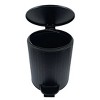 Home Mart Goods 10" Tall Black Step Garbage Can with Removable Inner Bucket, Soft-Close Metal Waste Basket with Foot Pedal - 3 of 3
