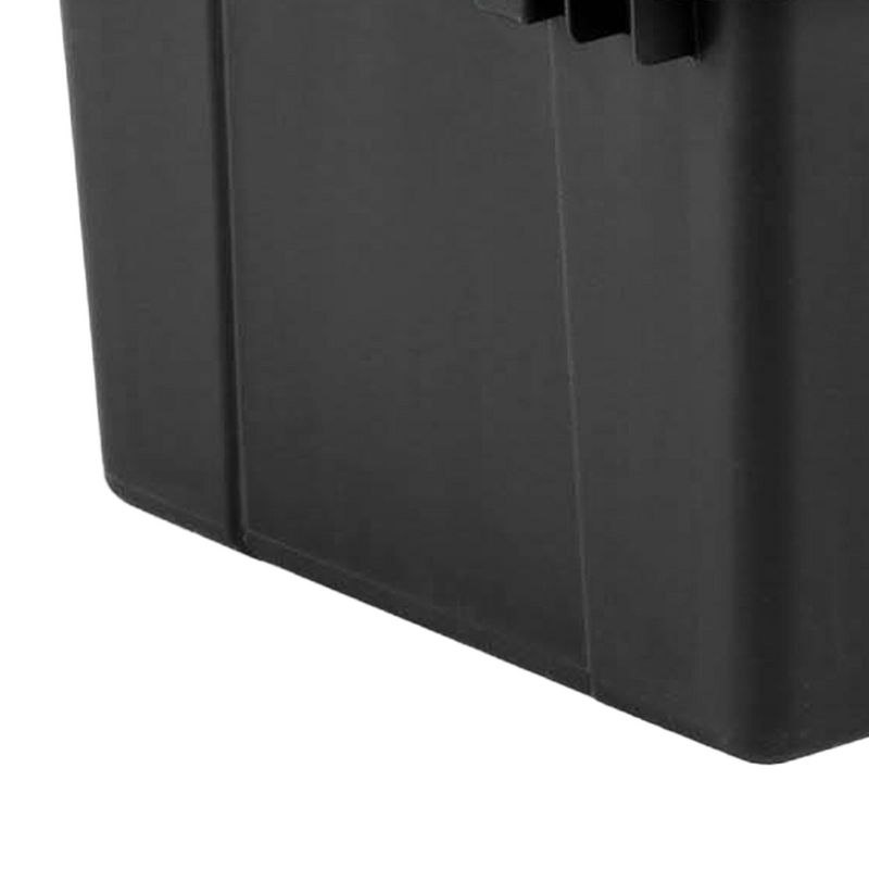 Sterilite 15 Gallon Stackable Industrial Tote with Latches, Tie Down Holes, and Indexed Lids for Heavy-Duty Storage Needs, 4 of 5