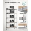 5-Tier Storage Shelves, Set of 2 Garage Storage, Adjustable Shelving Units, 11.8 x 29.5 x 59.1 Inches, Load 1929 lb Each, Shed Warehouse Basement - 2 of 4