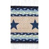 Earth Rugs Rustic Blue Stars Oval Stair Tread – Lodge & Farmhouse Decor 27"x8.25" - 3 of 3