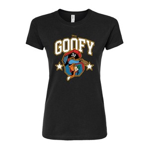 Women's - Disney - Goofy Collegiate Fitted Graphic T-Shirt - 1 of 3