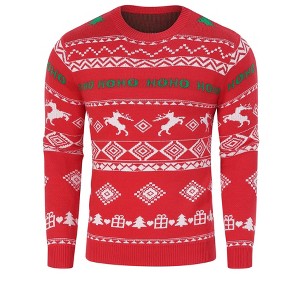 Clearlove Christmas Sweaters for Men 2025 Family Matching Christmas Sweater Funny Xmas Holiday Knit Pullover - 1 of 4