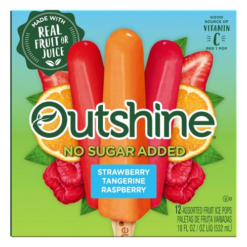 Outshine Strawberry, Raspberry, Tangerine Frozen Fruit Bar - 12ct : Target