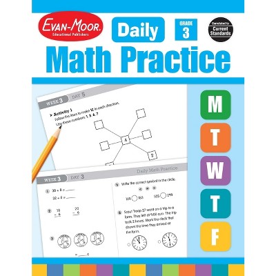 Daily Math Practice, Grade 3 Teacher Edition - by  Evan-Moor Educational Publishers (Paperback)
