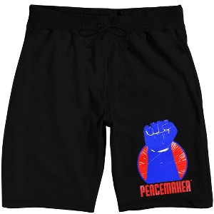Peacemaker Fist Men's Black Sleep Pajama Shorts - 1 of 4