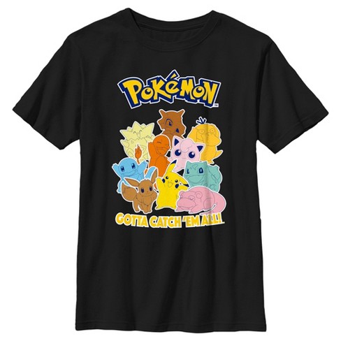 Boy's Pokemon Gotta Catch 'em All Group T-shirt - Black - X Large : Target