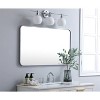 Elegant Lighting Soft corner metal rectangular mirror 24x40 inch in Silver - 3 of 4
