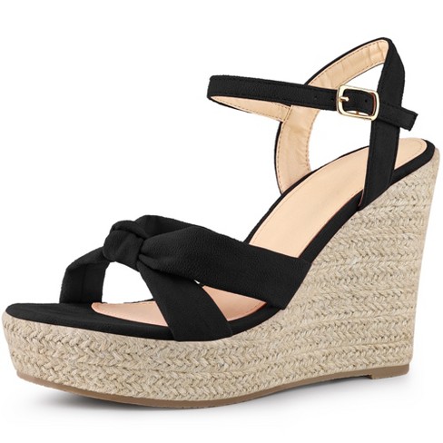 Allegra K Women's Platform Slingback Espadrille Wedge Heel Sandals : Target