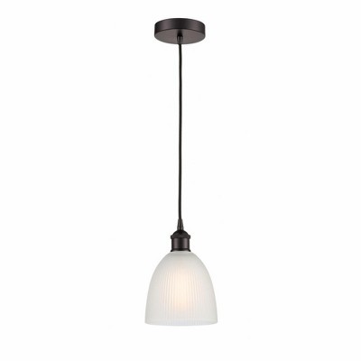 Castile - 1 Light Cord Hung Mini Pendant In Industrial Style-9.75 Inches Tall and 6 Inches Wide