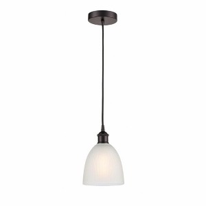 Castile - 1 Light Cord Hung Mini Pendant In Industrial Style-9.75 Inches Tall and 6 Inches Wide - 1 of 1