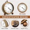 Aoibox Retro Vintage Metal Table Clock with Silent Quartz Movement, HD Glass Face, Non-Ticking Alarm Clock for Bedroom, Living Room, Office Decor - 2 of 4