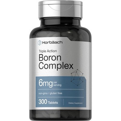 Horbaach Triple Boron Complex 6 mg Supplement | 300 Vegetarian Tablets