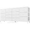 63" W White Dresser TV Stand for 65 70 75 Inch TV, 14 Drawer for Bedroom with Power Outlets, Large Long Fabric Dresser - 2 of 4
