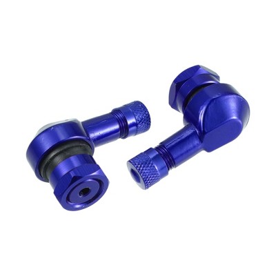 Unique Bargains 90 Degree Universal Motorcycle Vacuum Tire Valve Stems Caps 11.3mm Blue 1 Pair