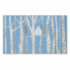Stupell Industries Winter Birches & Owl Printed Outdoor Door Mat, design by Darlene Seale, 18"x30" - 1 of 4