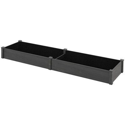 Cesicia 8' x 2' ft Wooden Raised Garden Bed Kit, Patio Elevated Planter Box for Vegetables, Herbs, Flowers, Gray