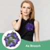 Unique Bargains Fabric Floral Wedding Party Rose Hair Clip Brooch 1 Pc - 4 of 4
